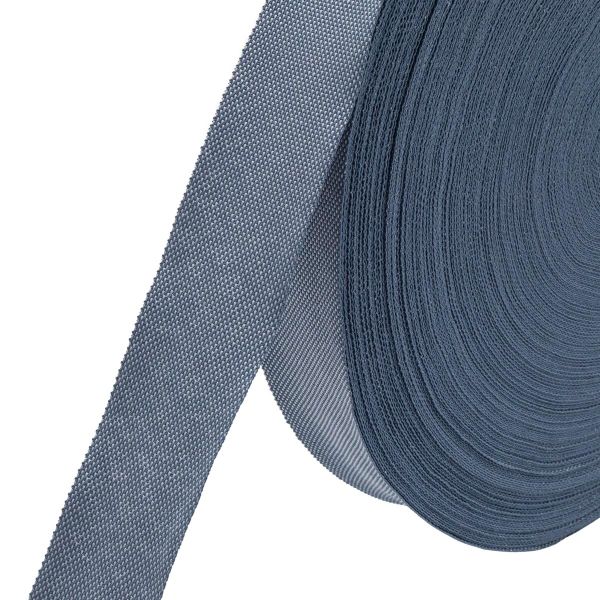 Тесьма (лента) окантовочная 37.0 мм / 100 метров, св.серый