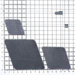 Набор заплаток пришивных из замши, ромб 4х5,6см, 6х8,4см, 8х11,2см, с перфорацией, 3 шт (26 серый), 59405