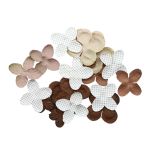 Лепестки бумажные d 4,5 см/3,5 см/2,5 см, упак., 25 шт, Астра, коричневый