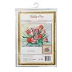 Набор для вышивания нитками Hobby&Pro, Тюльпаны, 32х25 см