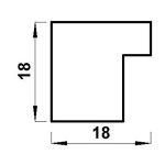 Рамка для картины (фото) пластик с оргстеклом 30х30 см, белый, Gamma ПРК-20