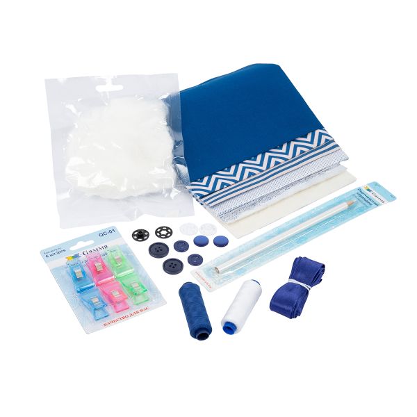 Швейный набор Школьный №2, 25 предметов, ШК2-04 синий, Gamma NSO-25