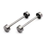 Шпилька для сумки металл L-30мм/10мм с таблеткой ⌀10мм, черный никель ГР, 66787, 10 шт