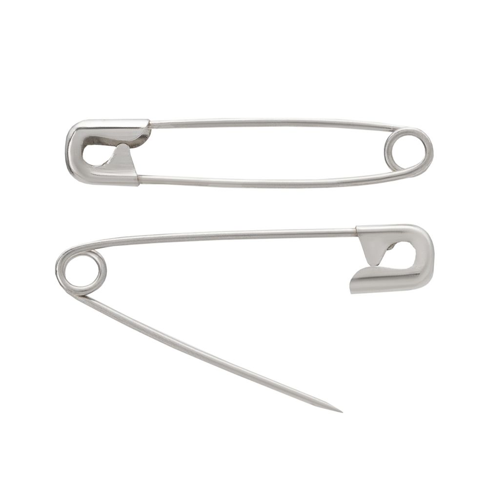 Булавки английские l=35 мм, SUN, цв.никель, 108 шт (9х12 шт)