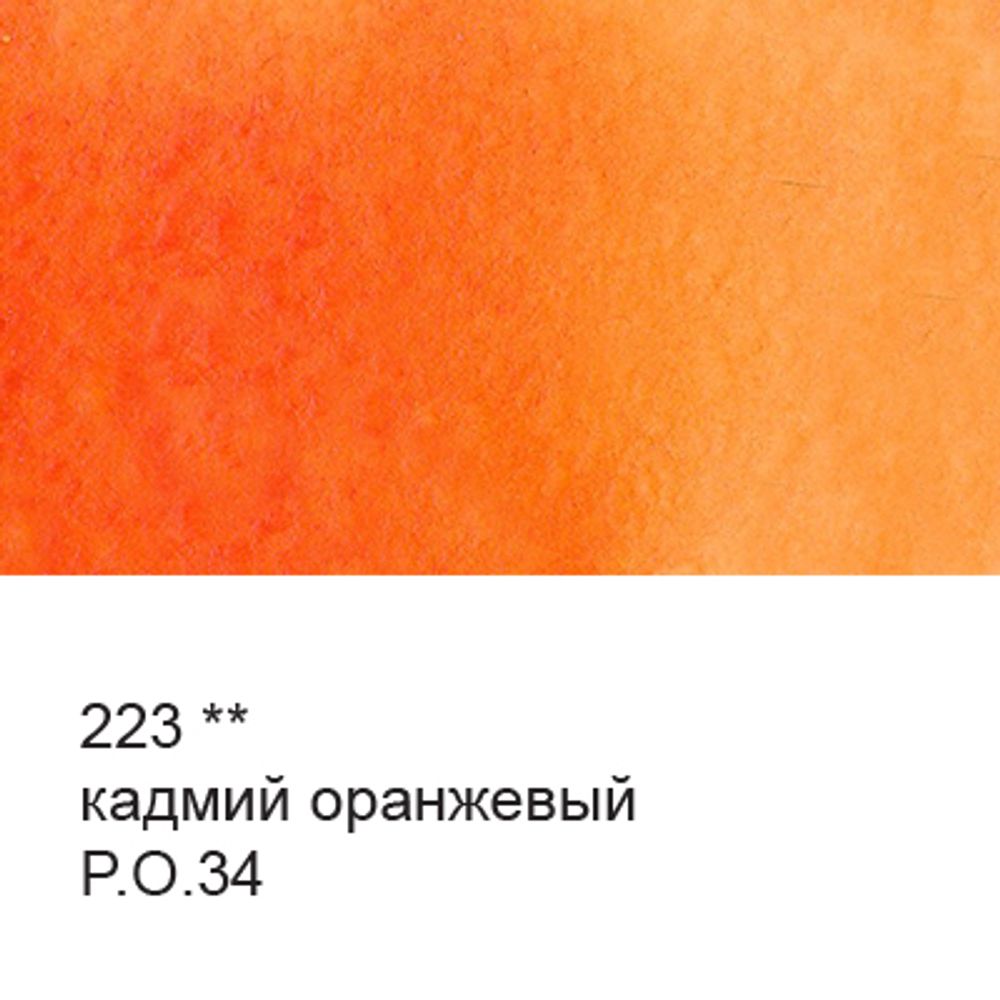 Краска акварель художественная в тубе 10 мл, 3 шт, 223 Кадмий оранжевый, Vista-Artista VGWT