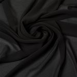 Креп шифон 105 г/м², 150 см / 35 метров, TBY.8021-010-3, цв.10 черный