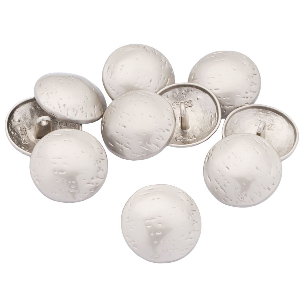 Пуговицы на ножке 36L=23 мм, металл, M.Silver (матовый серебристый), 10 шт, MP21