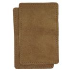 Заплатки пришивные из замши, прямоугольник 8х12,7см с перфорацией, 2 шт, 100% кожа, 32 кэмел, 59123