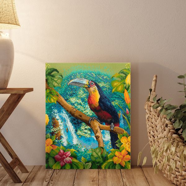 Алмазная (кристальная) мозаика Фрея, У истока Амазонки, 40х50 см