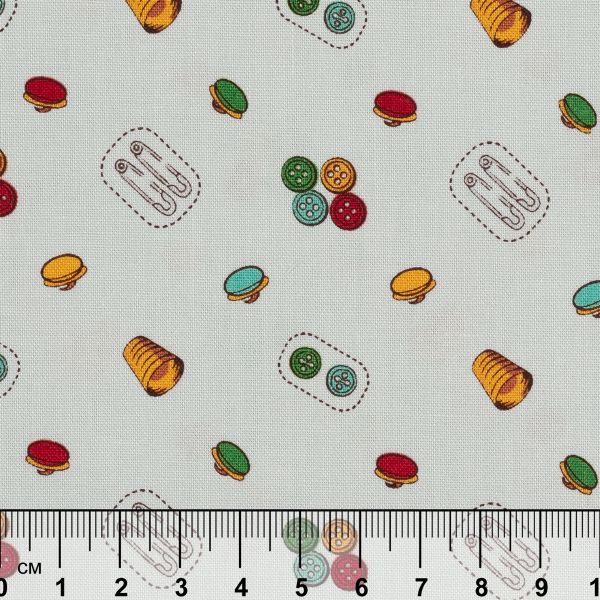 Ткань для пэчворка Peppy Век моды, отрез 50х55 см, 146 г/м², ВМ-10 серый, Peppy