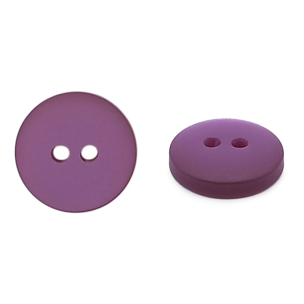 Пуговицы на 2 прокола 18L (11мм), пластик (col.15 фиолетовый), CR-K18M, 144 шт