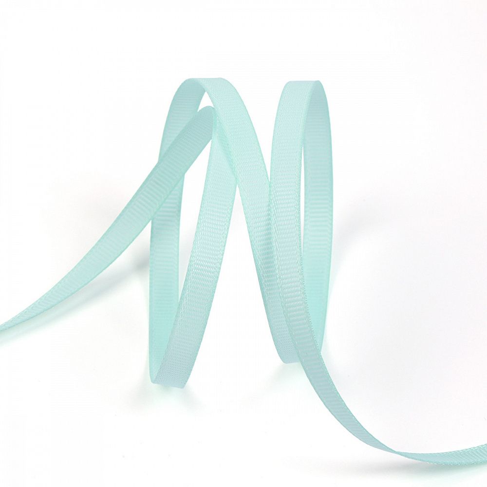 Лента репсовая (в рубчик) 6.0 мм, F199 мятный уп.27,4м