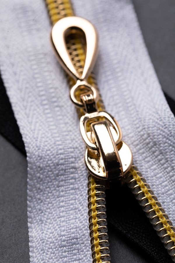 Молния спираль (витая) Т5 (5 мм) 1 зам., н/раз., 14 см, с напылением, 318G т.синий / золото, G105S Gamma, 10 шт