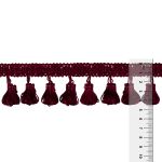 Бахрома отделочная 45.0 мм / 10 метров, с кистями, 274 бордо, Gamma 555