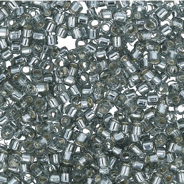 Бисер Toho 11/0 Treasure 2 (1.6 мм), 25 г (5х5 г), 0029 т.серебряный