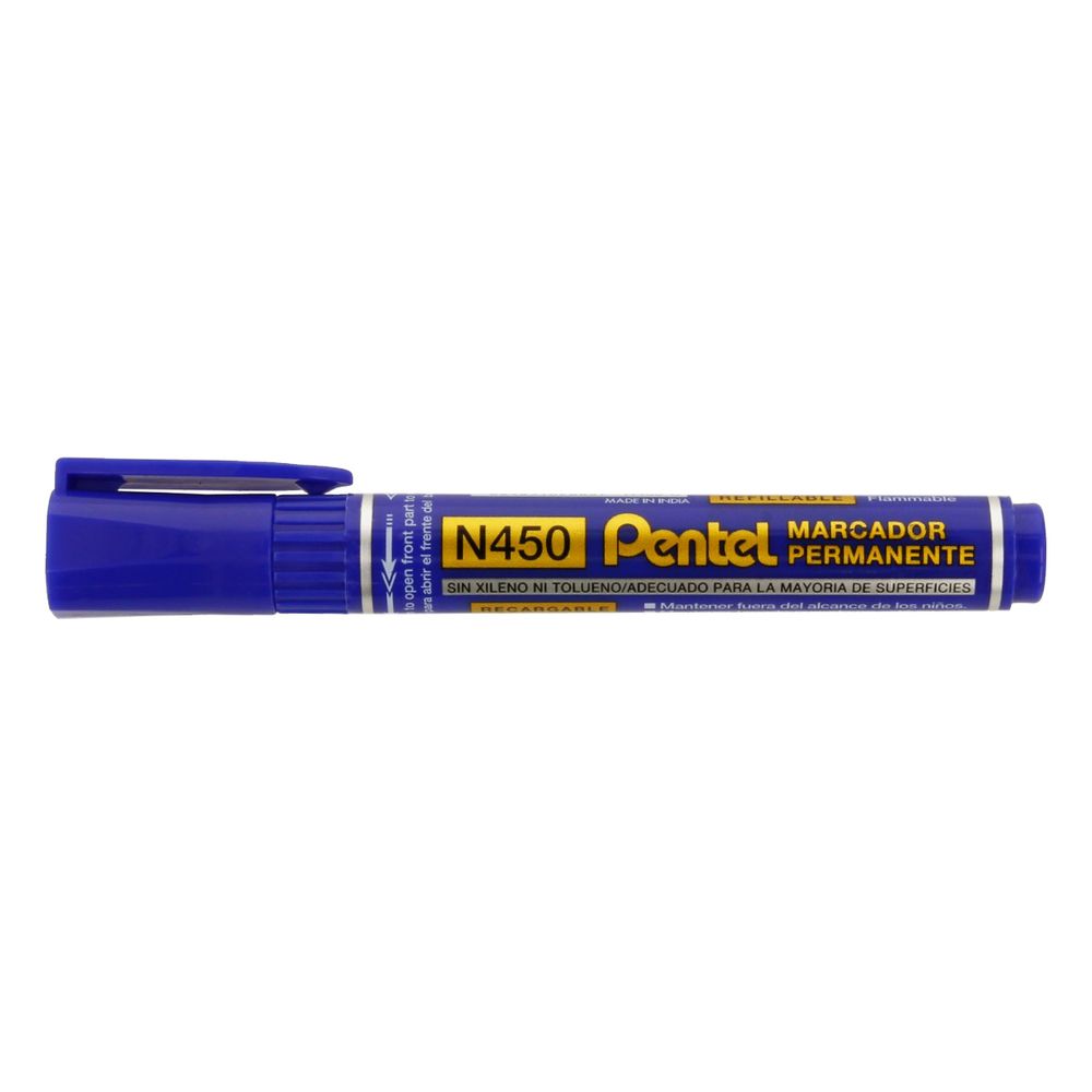 Перманентный маркер 4 мм, Extra Large Point, 12 шт, синий, Pentel N450CC-3