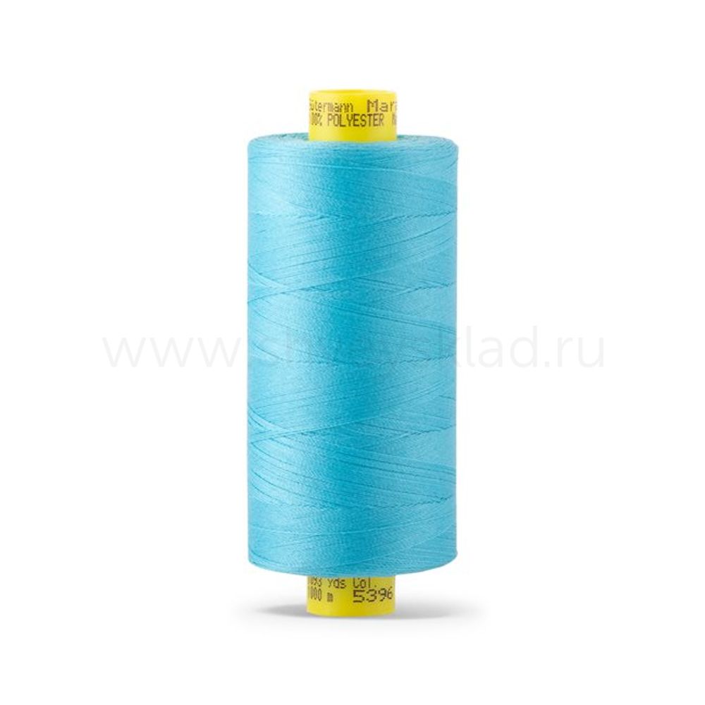 Нитка универсальная Gutermann Mara 120/2, 1000 м, 700207, 5396 неоновый голубой, 1 катушка