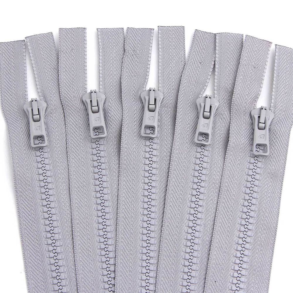 Молния трактор Arta Т6 (6 мм) 1 зам., разъем., 85 см, цв. 079 св.серый, уп.5 шт