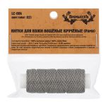 Нитки для кожи вощёные кручёные (Рами) 0.55 мм, 25 м, 013 св. серый, LC-004, Промысел