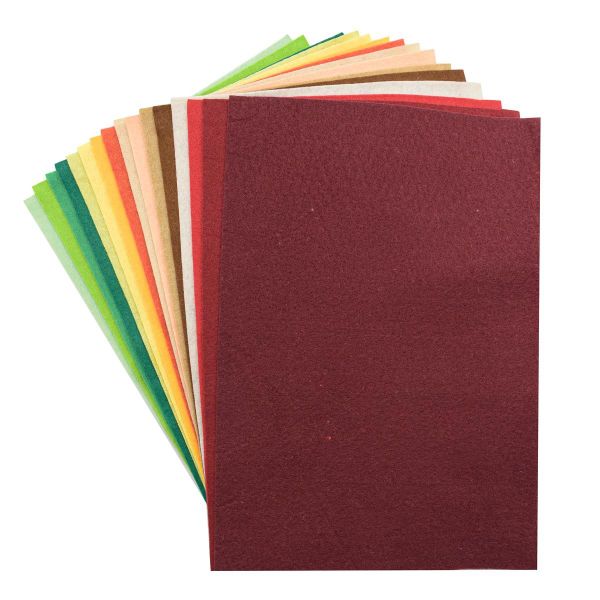 Фетр листовой мягкий 1.0 мм, 20х30см, 16 шт, Astra&Craft, 3