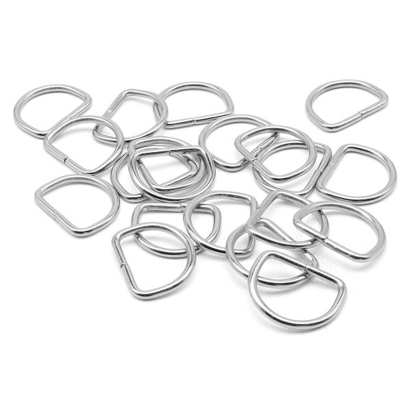 Полукольцо сварное металл внутр. 25.5 мм (внешн. 31.5х26 мм, ⌀3 мм), 20 шт, никель, РГ-03-02