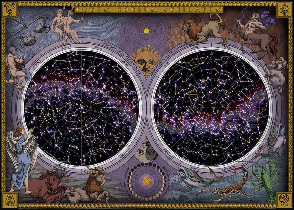 Пазл деревянный Звёздный путеводитель 450 элементов, Фрея PZLD-002