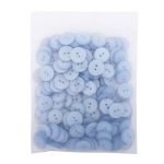 Пуговицы на 2 прокола 28L (18мм), пластик (col.40 светло-голубой), CR-K18M, 144 шт