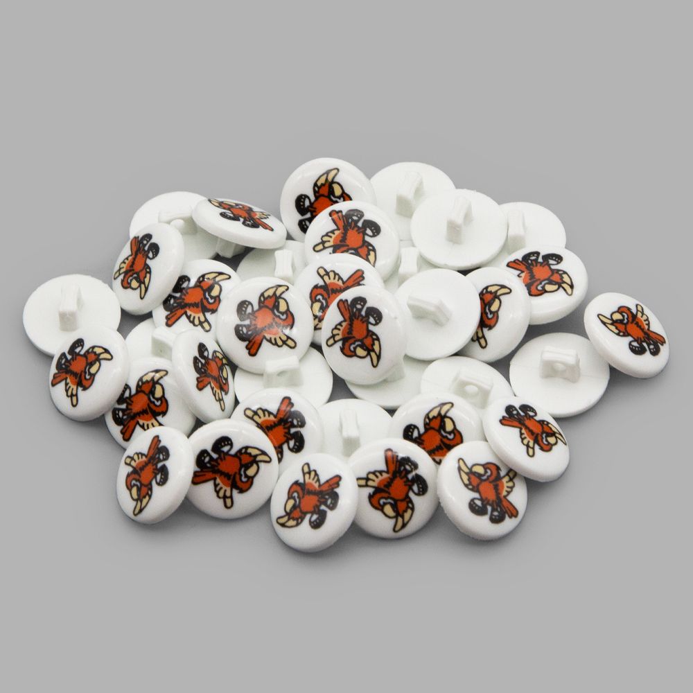 Пуговицы детские Птичка (QN113-W1) (красный), 36 шт, Magic Buttons