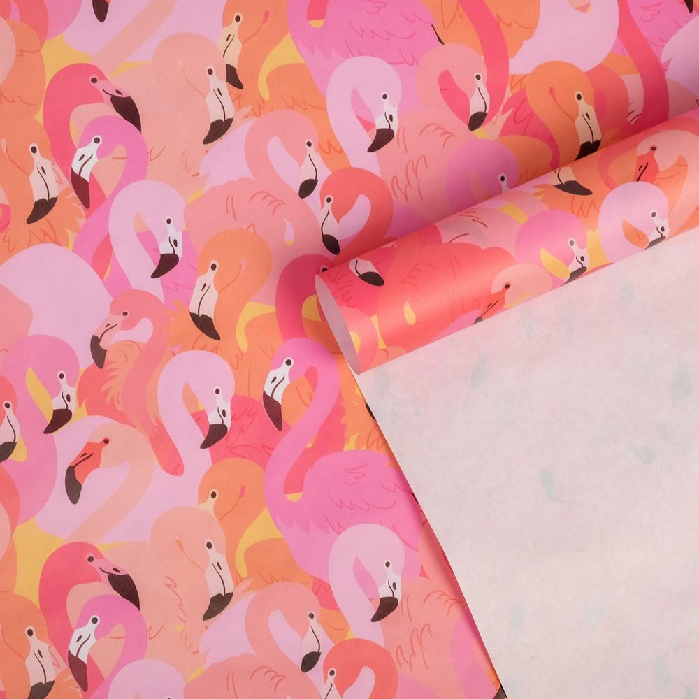 Бумага упаковочная крафтовая Фламинго, 50х70 см, 10 шт