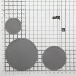 Набор заплаток пришивных из кожи, круг ⌀4см, 6см и 8см, с перфорацией, 3 шт, 100% кожа (07 серый), 9401