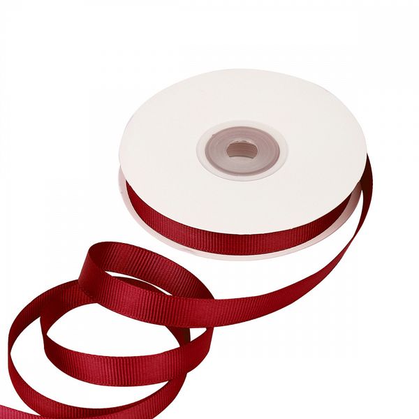 Лента репсовая (в рубчик) 12.0 мм / 22.8±1 метра, 260 бордовый, Magic4Hobby
