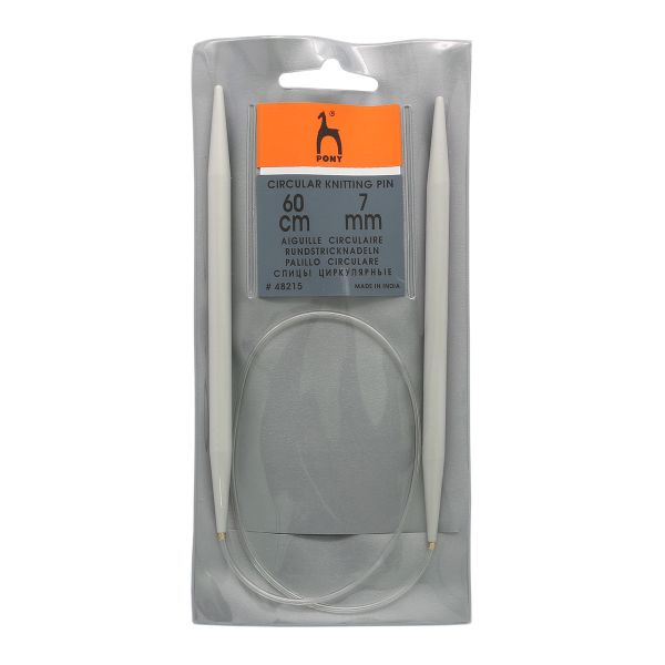 Спицы круговые Pony ⌀7,0 мм, 60 см, алюминий