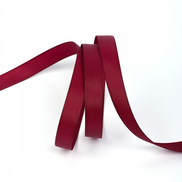 Лента репсовая (в рубчик) 12.0 мм, цв. 275 вишневый уп.27.4м