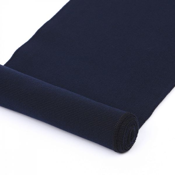 Подвяз (довяз) трикотажный 14.0х100 см, т.синий, двухслойный, 100% п/э, 5 штук