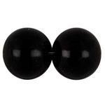 Бусины стекло ⌀4 мм, нить 106 шт, №02 черный, Zlatka GBP-01