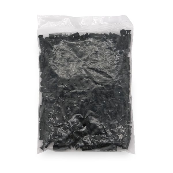 Фиксатор (зажим) для шнура пластик 2 отв., ⌀4.4 мм, 24х8 мм, цилиндр, черный, 200 шт