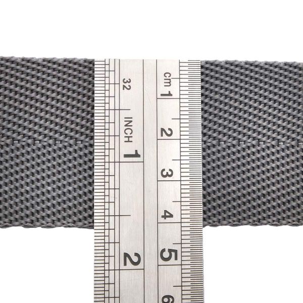 Стропа (ременная лента) 40 мм / 25 метров, толщ. 1.0 мм, [26.9 г/пог.м], 100% п/п, 33 серый