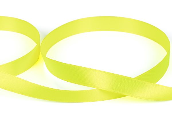 Лента атласная 1-сторонняя 12.0 мм / 33±2 метра, №507N(13-0630) желтый(неон), Gamma