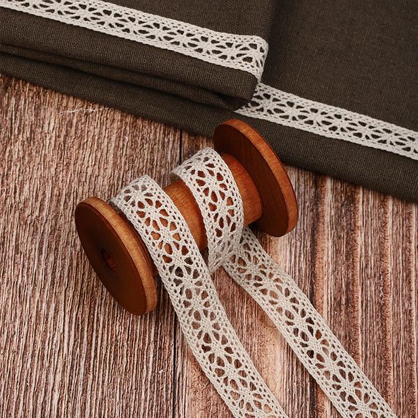 Кружево вязаное (тесьма) 15 мм / 10 метров, цв.льняной, Kruzhevo