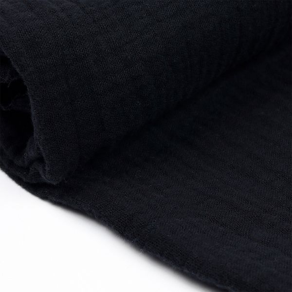 Муслин 125 г/м², 130 см / 2 метра, TBY.Mus.24723.28.2, цв.28 черный