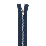 Молния металл джинсовая Т5 (5 мм) 1 зам., н/раз., 12 см, синий, 39051/12-Н, 10 шт