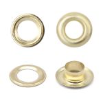 Люверсы металл ⌀_7.3 мм (внутр.), №5, сталь, золото, 100 шт, New Star