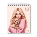 Артбук (Скетчбук), блок белый, жесткая подложка, 120 г/м² 175*200 мм на гребне 80 л. 2 шт., Пушистый друг 01365, Светоч, А161