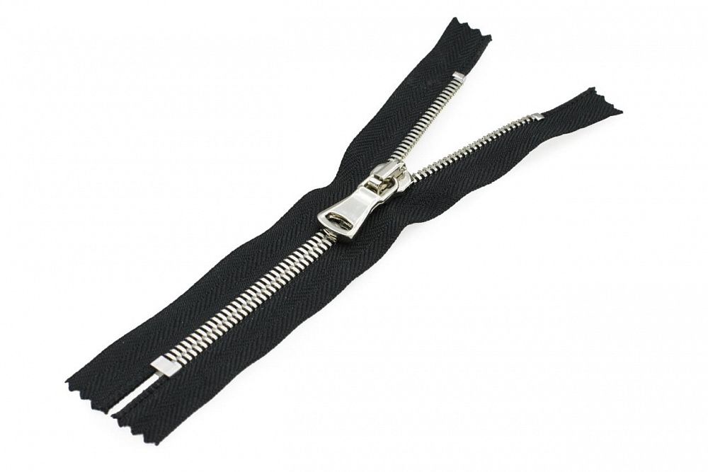 Молния металл Т5 (5 мм) 1 зам., н/раз., 18 см, никель, цв.D580 черный, MaxZipper Premium, 1 шт, 974723 /TOS/
