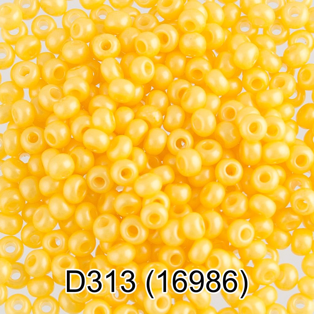 Бисер Gamma 10/0 (2.3 мм), 150 г (10х5 г), D313 желтый, 16986, круглый 4