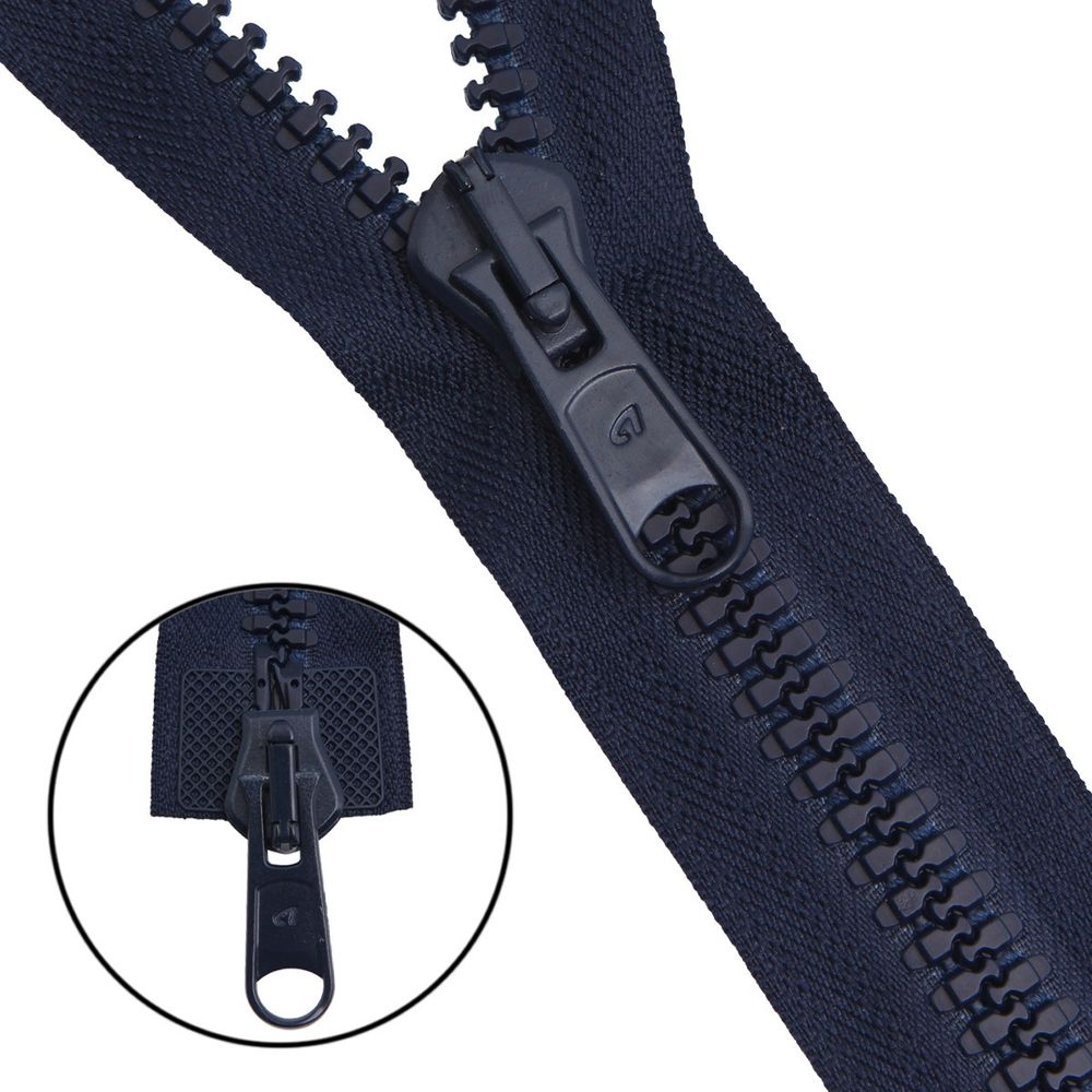 Молния трактор Arta Т8 (8 мм) 2 зам., разъем., 75 см, цв. 044 т.синий, уп.5 шт