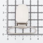 Клипса для подтяжек гладкая 35.0 мм, сталь (уп.20 шт) New Star (никель)