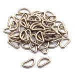 Полукольцо сварное металл внутр. 12 мм (внешн. 17х11 мм, ⌀2.5 мм), 50 шт, никель ГР, 6045