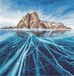 Набор для вышивания нитками Panna, Золотая серия, Россия, Озеро Байкал, 25х25 см