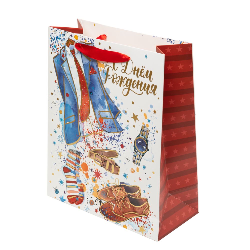 Пакет подарочный 210 г/м², 26х32х12 см, 12 шт, 03, Stilerra ABYM